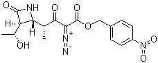 (3S,4R)-3-[(1R)-1-Hydroxyethyl]-4-[(1R)-1-methyl-3-diazo-3-(4-nitrobenzyloxycarbonyl)-2-oxopropyl]azetidin-2-one molecular structure (CAS 137391-68-5)