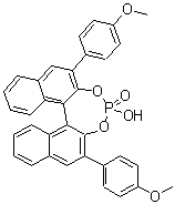 (11bS)-4-Hydroxy-2,6-bis(4-methoxyphenyl)-dinaphtho[2,1-d:1',2'-f][1,3,2]dioxaphosphepin 4-oxide molecular structure (CAS 1374030-19-9)