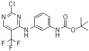 N-[3-[[2-Chloro-5-(trifluoromethyl)-4-pyrimidinyl]amino]phenyl]carbamic acid 1,1-dimethylethyl ester molecular structure (CAS 1374507-23-9)