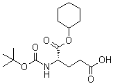 N-[(1,1-Dimethylethoxy)carbonyl]-L-glutamic acid 1-cyclohexyl ester molecular structure (CAS 137506-13-9)