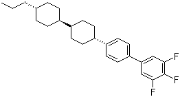 结构式 CAS# 137529-41-0, 反,反-4'-(4'-丙基联二环己烷-4-基)-3,4,5-三氟联苯