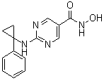 N-Hydroxy-2-[(1-phenylcyclopropyl)amino]-5-pyrimidinecarboxamide molecular structure (CAS 1375465-91-0)