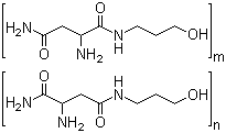 structure of CAS# 137629-32-4, 2-Amino-N1-(3-hydroxypropyl)butanediamide 2-amino-N4-(3-hydroxypropyl)butanediamide polymer
