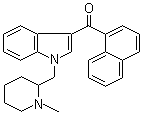 1-[(1-Methyl-2-piperidinyl)methyl]-1H-indol-3-yl]-1-naphthalenyl-methanone molecular structure (CAS 137642-54-7)