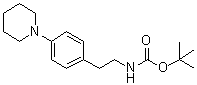 N-[2-[4-(1-Piperidinyl)phenyl]ethyl]carbamic acid 1,1-dimethylethyl ester molecular structure (CAS 1377838-24-8)