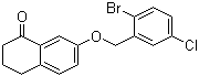 structure of CAS# 1378388-19-2, 7-[(2-Bromo-5-chlorophenyl)methoxy]-3,4-dihydro-1(2H)-naphthalenone