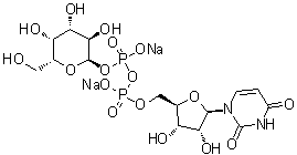 结构式 CAS# 137868-52-1, 二磷酸尿苷-半乳糖二钠盐