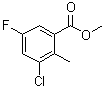 structure of CAS# 1379341-19-1, 3-Chloro-5-fluoro-2-methylbenzoic acid methyl ester