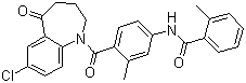 N-[4-[(7-Chloro-2,3,4,5-tetrahydro-5-oxo-1H-1-benzazepin-1-yl)carbonyl]-3-methylphenyl]-2-methylbenzamide molecular structure (CAS 137973-76-3)