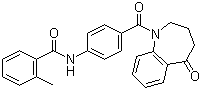 2-Methyl-N-[4-[(2,3,4,5-tetrahydro-5-oxo-1H-1-benzazepin-1-yl)carbonyl]phenyl]benzamide molecular structure (CAS 137976-61-5)