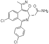 (4S)-8-Chloro-6-(4-chlorophenyl)-1-methyl-4H-isoxazolo[5,4-d][2]benzazepine-4-acetamide molecular structure (CAS 1380087-86-4)