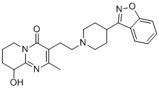 structure of CAS# 1380413-60-4, Paliperidone Desfluoro Impurity;Defluoro Paliperidone;3-[2-[4-(1,2-benzoxazol-3-yl)piperidin-1-yl]ethyl]-9-hydroxy-2-methyl-6,7,8,9-tetrahydropyrido[1,2-a]pyrimidin-4-one