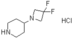 结构式 CAS# 1380680-50-1, 4-(3,3-二氟-1-氮杂环丁基)哌啶盐酸盐