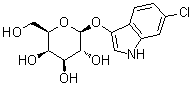 结构式 CAS# 138182-21-5, 6-氯-1H-吲哚-3-基 beta-D-吡喃半乳糖苷