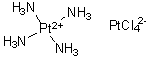 structure of CAS# 13820-46-7, Tetraammineplatinum tetrachloroplatinate;Tetraammineplatinum(2+) tetrachloroplatinate(2-); Tetraammineplatinum(II) tetrachloroplatinate(II)