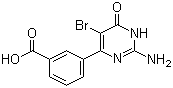 3-(2-Amino-5-bromo-1,6-dihydro-6-oxo-4-pyrimidinyl)benzoic acid molecular structure (CAS 1383132-82-8)