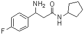 beta-Amino-N-cyclopentyl-4-fluorobenzenepropanamide molecular structure (CAS 1383133-69-4)