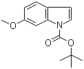 结构式 CAS# 138344-18-0, 1-(叔丁氧基羰基)-6-甲氧基吲哚
