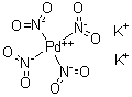 四硝基钯酸二钾盐分子结构 (CAS 13844-89-8)