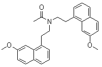 N,N-Bis[2-(7-methoxy-1-naphthalenyl)ethyl]acetamide molecular structure (CAS 1385018-58-5)