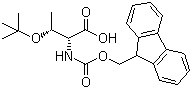芴甲氧羰基-O-叔丁基-D-苏氨酸分子结构 (CAS 138797-71-4)