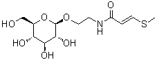 (2E)-N-[2-(beta-D-吡喃葡萄糖基氧基)乙基]-3-(甲硫基)-2-丙烯酰胺分子结构 (CAS 138916-58-2)