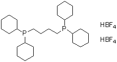 1,1'-(1,4-Butanediyl)bis[1,1-dicyclohexylphosphine] tetrafluoroborate(1-) (1:2) molecular structure (CAS 1389309-54-9)