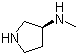 结构式 CAS# 139015-32-0, (3S)-(-)-3-(甲氨基)吡咯烷