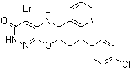 structure of CAS# 139145-27-0, Parogrelil;4-Bromo-6-[3-(4-chlorophenyl)propoxy]-5-[(3-pyridinylmethyl)amino]-3(2H)-pyridazinone