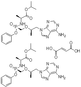 结构式 CAS# 1392275-56-7, 替诺福韦艾拉酚胺富马酸盐