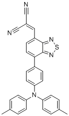 2-[(7-{4-[N,N-Bis(4-methylphenyl)amino]phenyl}-2,1,3-benzothiadiazol-4-yl)methylene]propanedinitrile molecular structure (CAS 1393343-58-2)