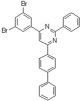 4-[1,1'-Biphenyl]-4-yl-6-(3,5-dibromophenyl)-2-phenylpyrimidine molecular structure (CAS 1393350-29-2)