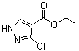结构式 CAS# 1393667-83-8, 3-氯-1H-吡唑-4-羧酸乙酯