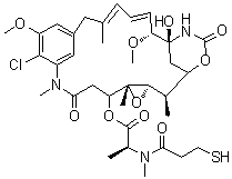 结构式 CAS# 139504-50-0, N2'-去乙酰基-N2'-(3-巯基-1-氧代丙基)美登素