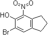 结构式 CAS# 139515-86-9, 6-溴-2,3-二氢-4-硝基-1H-茚-5-醇
