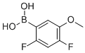 B-(2,4-二氟-5-甲氧基苯基)-硼酸分子结构 (CAS 1395417-65-8)
