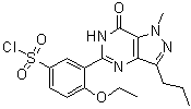 structure of CAS# 139756-22-2, 5-(5-Chlorosulfonyl-2-ethoxyphenyl)-1-methyl-3-propyl-1,6-dihydro-7H-pyrazolo[4,3-d]pyrimidin-7-one;4-Ethoxy-3-(6,7-dihydro-1-methyl-7-oxo-3-propyl-1H-pyrazolo[4,3-d]pyrimidin-5-yl)benzene-1-sulfonyl chloride