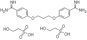 Propamidine diisethionate molecular structure (CAS 140-63-6)