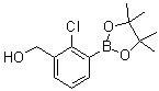structure of CAS# 1400755-07-8, 2-Chloro-3-(hydroxymethyl)phenylboronic acid pinacol ester