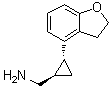 (1R,2R)-2-(2,3-Dihydro-4-benzofuranyl)cyclopropanemethanamine molecular structure (CAS 1400898-49-8)