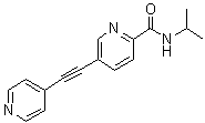 N-(1-Methylethyl)-5-[2-(4-pyridinyl)ethynyl]-2-pyridinecarboxamide molecular structure (CAS 1401031-52-4)