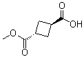structure of CAS# 1401103-71-6, trans-1,3-Cyclobutanedicarboxylic acid 1-methyl ester