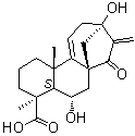 (4alpha,6alpha)-6,13-二羟基-15-氧代贝壳杉-9(11),16-二烯-18-酸分子结构 (CAS 1401419-85-9)