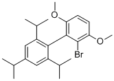 2-Bromo-2',4',6'-triisopropyl-3,6-dimethoxy-1,1'-biphenyl molecular structure (CAS 1402393-56-9)