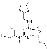 (2R)-2-[[6-[[(5-Methylthiophen-2-yl)methyl]amino]-9-propyl-9H-purin-2-yl]amino]butan-1-ol molecular structure (CAS 1402821-41-3)