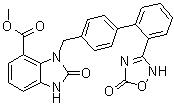 Methyl 3-[[2'-(2,5-dihydro-5-oxo-1,2,4-oxadiazol-3-yl)[1,1'-biphenyl]-4-yl]methyl]-2,3-dihydro-2-oxo-1H-benzimidazole-4-carboxylate molecular structure (CAS 1403474-78-1)