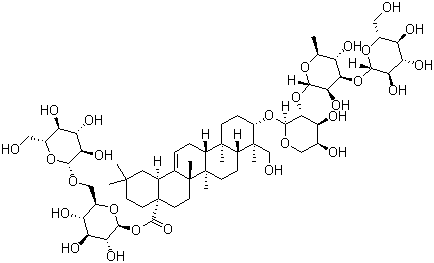 结构式 CAS# 140360-29-8, 灰毡毛忍冬皂苷甲