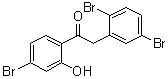 1-(4-Bromo-2-hydroxyphenyl)-2-(2,5-dibromophenyl)ethanone molecular structure (CAS 1403991-85-4)
