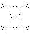 双(2,2,6,6-四甲基-3,5-庚二酮酸)铜分子结构 (CAS 14040-05-2)