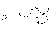 2,4-Dichloro-5-iodo-7-[[2-(trimethylsilyl)ethoxy]methyl]-7H-pyrrolo[2,3-d]pyrimidine molecular structure (CAS 1404364-72-2)